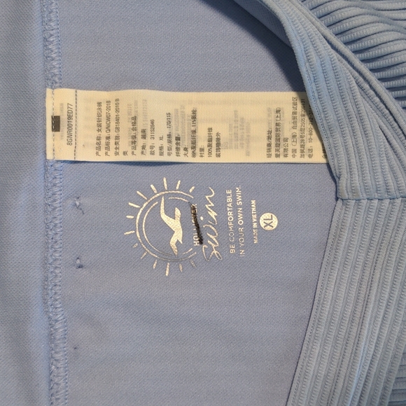 Hollister NWOT extra large XL ribbed v front bikini bottoms light blue - Picture 2 of 5